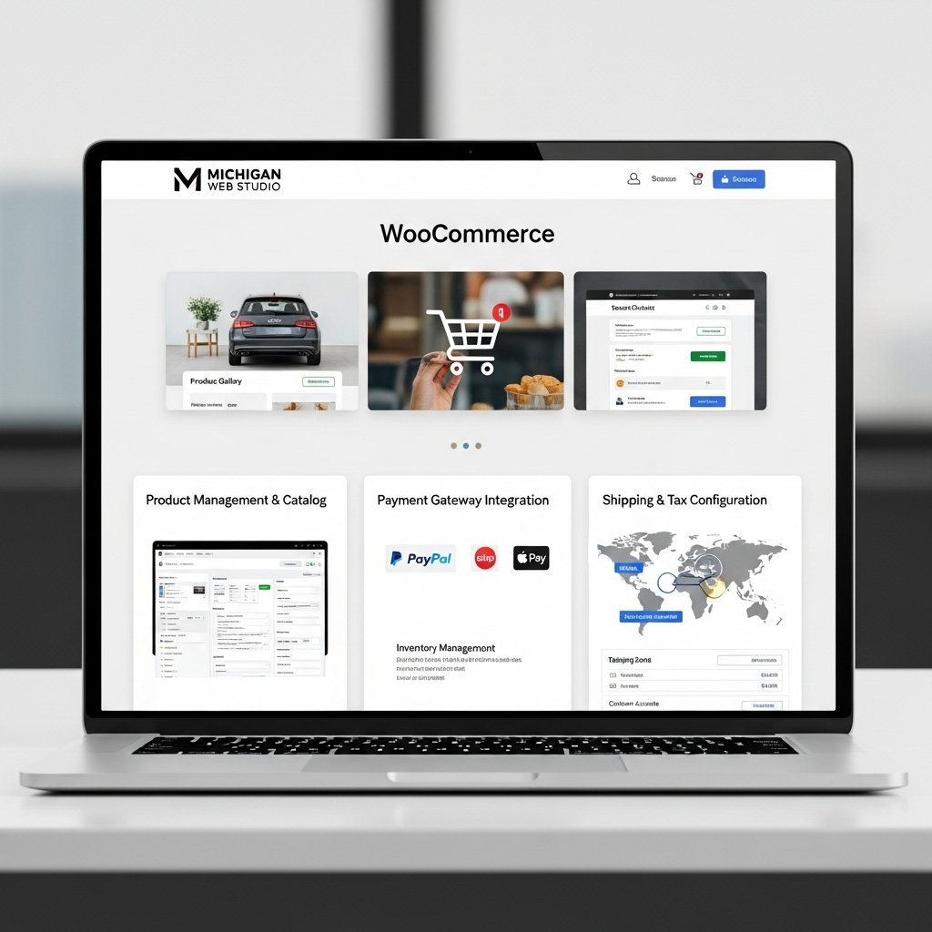 WooCommerce Features We Offer at Michigan Web Studio for laptop